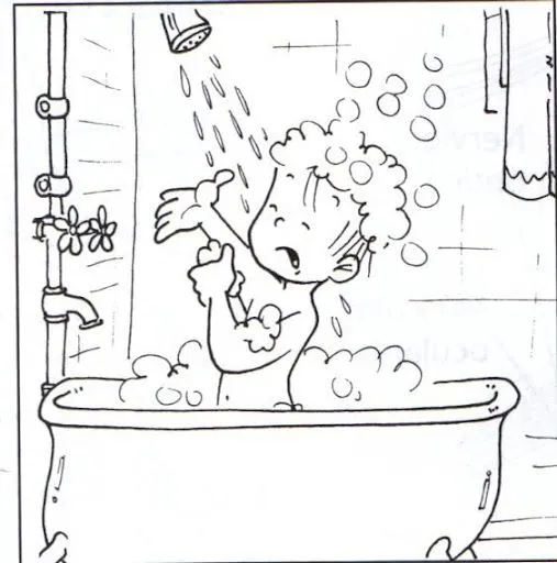 Imagenes para colorear de UNA PERSONA BAÑANDOSE - Imagui