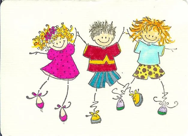 De niños alegres en caricatura - Imagui