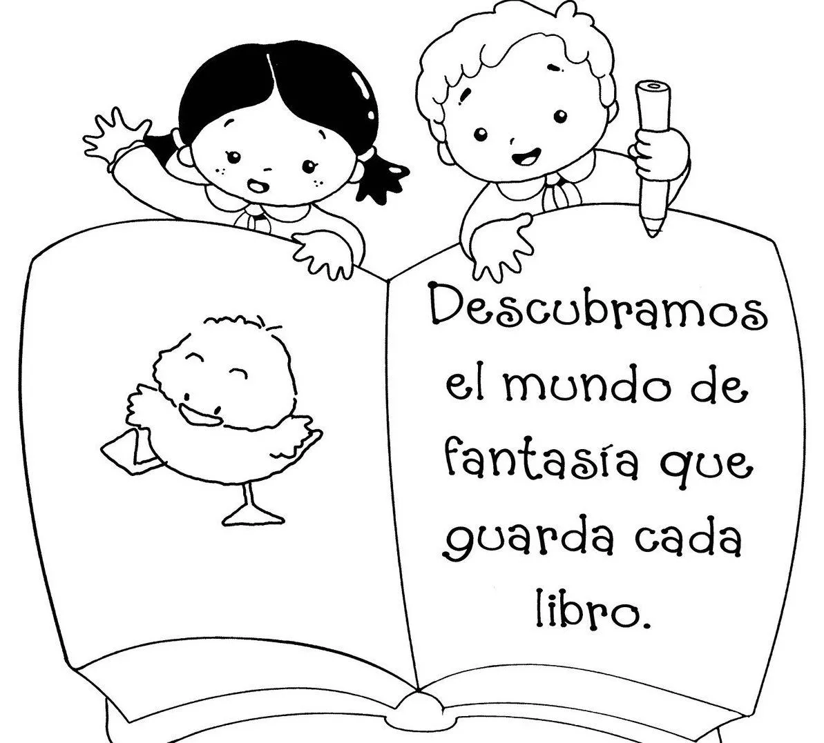 Imagenes De Ninos Leyendo Para Pintar