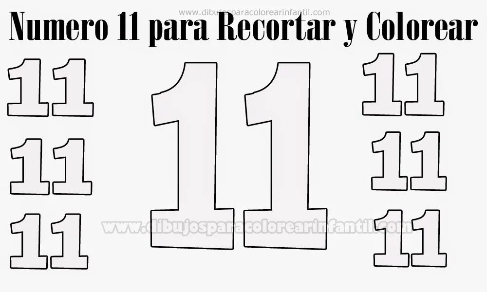 Imágenes del número 11 para colorear - Imagui Imágenes del número 11 para colorear - Imagui
