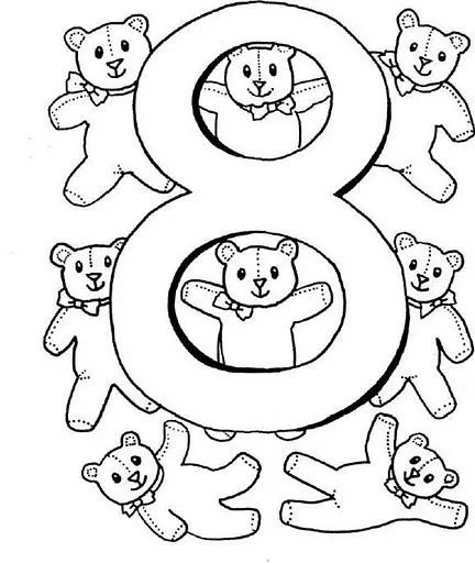 Imágenes del número 8 para colorear - Imagui