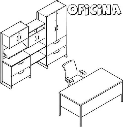 Oficina dibujo para colorear - Imagui