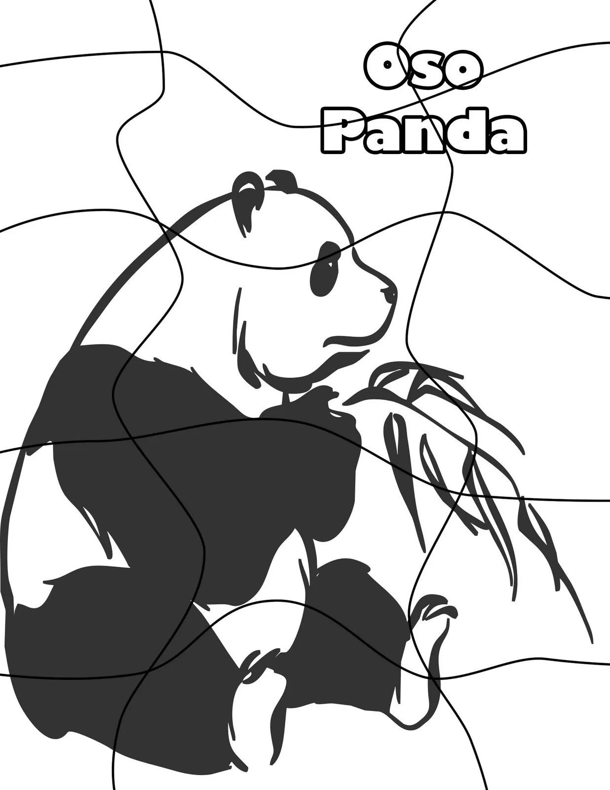 Listo Para imprimir-: Rompecabezas de Oso panda Listo Para imprimir-: Rompecabezas de Oso panda