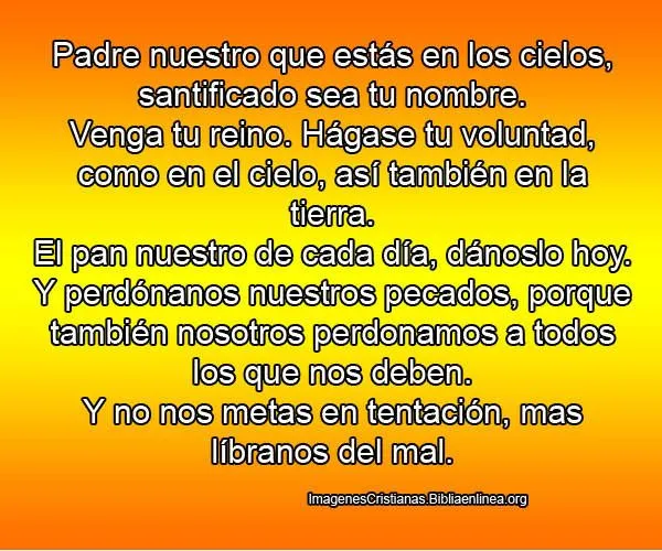 Imágenes del Padre Nuestro para Compartir - Imagenes Cristianas