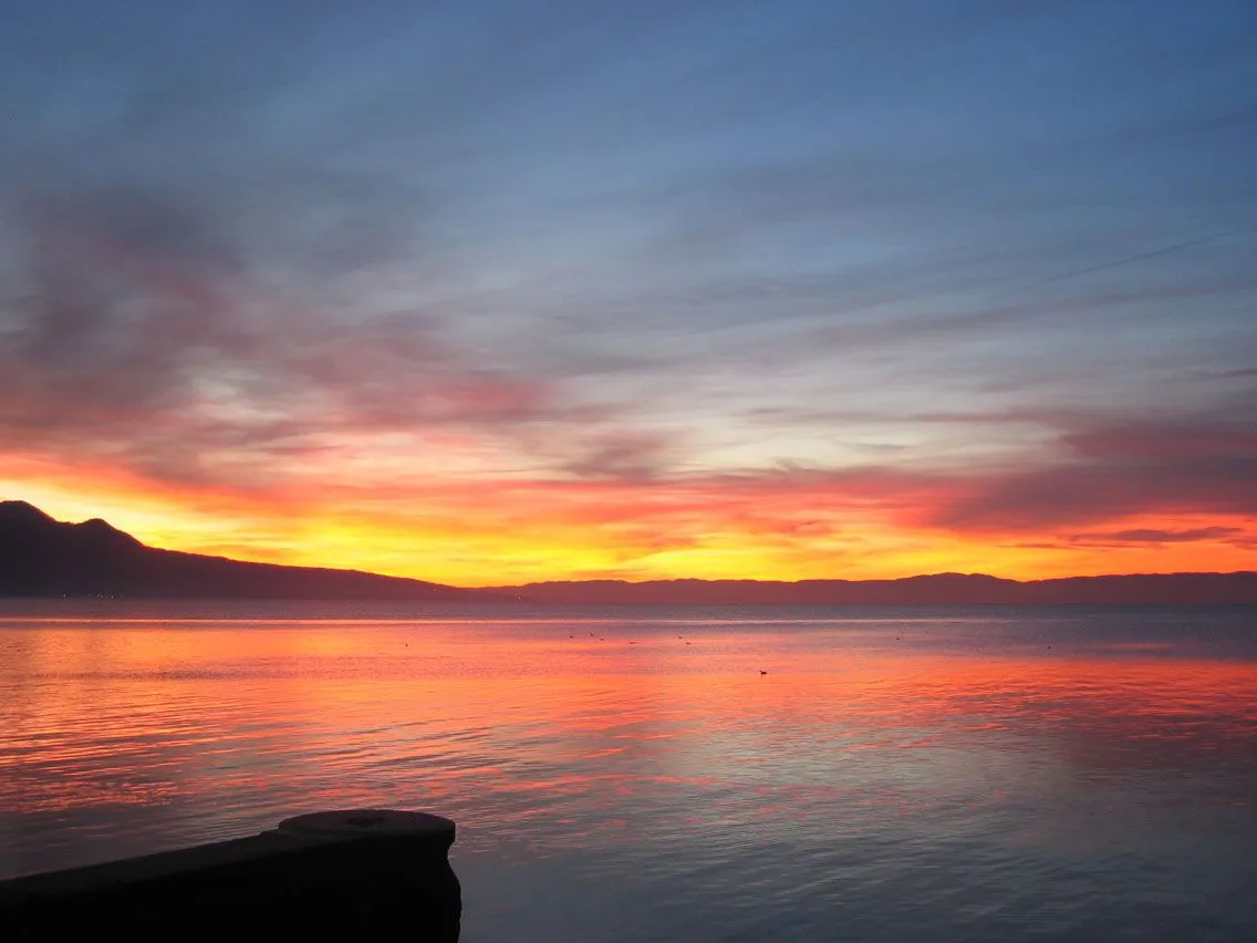 Paisaje del atardecer