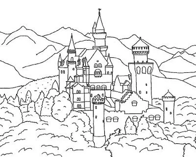 IMAGENES Y DIBUJOS PARA COLOREAR: IMAGENES DE PAISAJES PARA COLOREAR