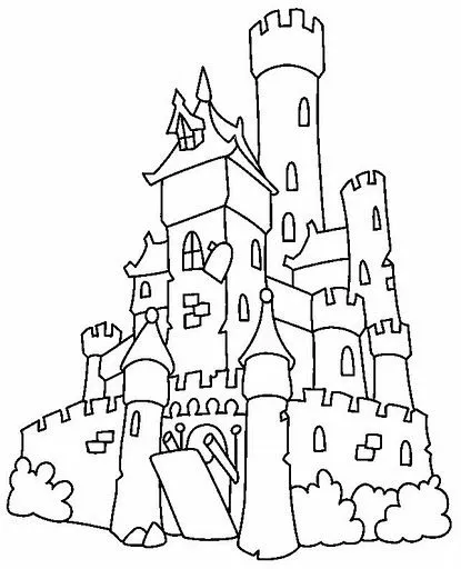 Imagen para colorear de palacio - Imagui