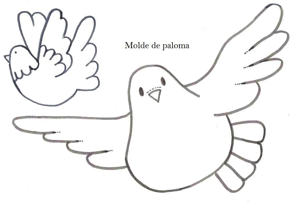 Imagenes de palomas para colorear grandes - Imagui