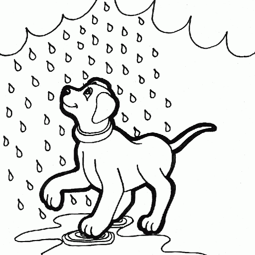 Caricatura de un perro para colorear - Imagui