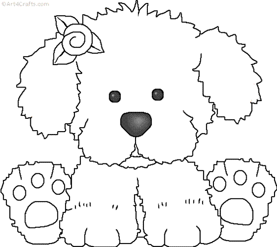Perritos para colorear bebés tiernos - Imagui