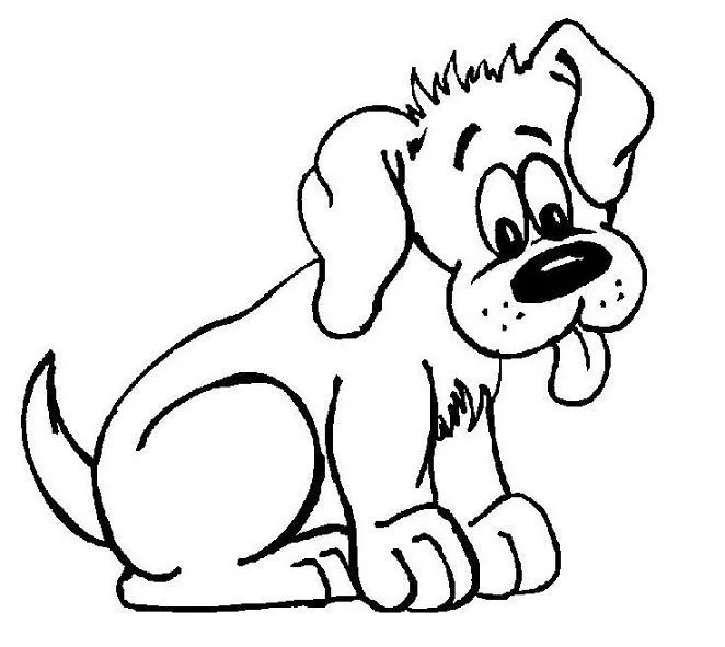 Imagenes de perros para colorear y dibujar