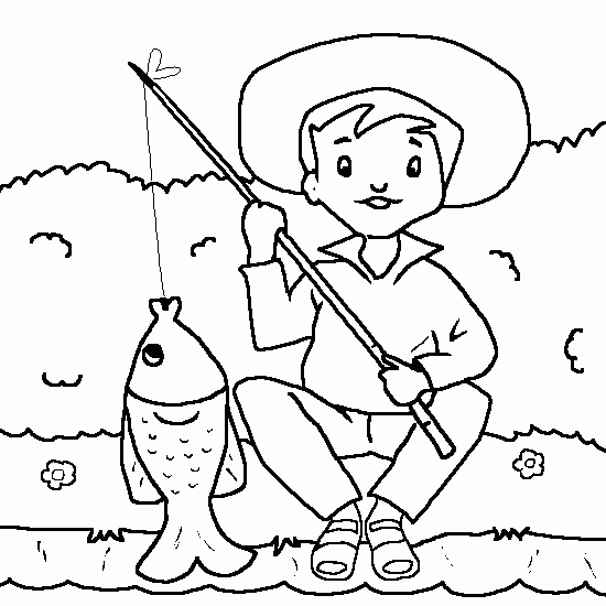 Imágenes de pescadores para colorear | Imágenes actual