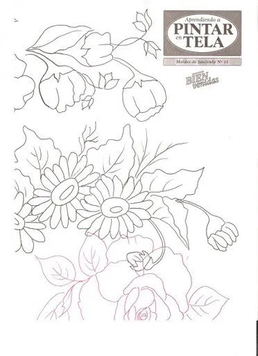 Moldes de flores para pintar sobre tela - Imagui