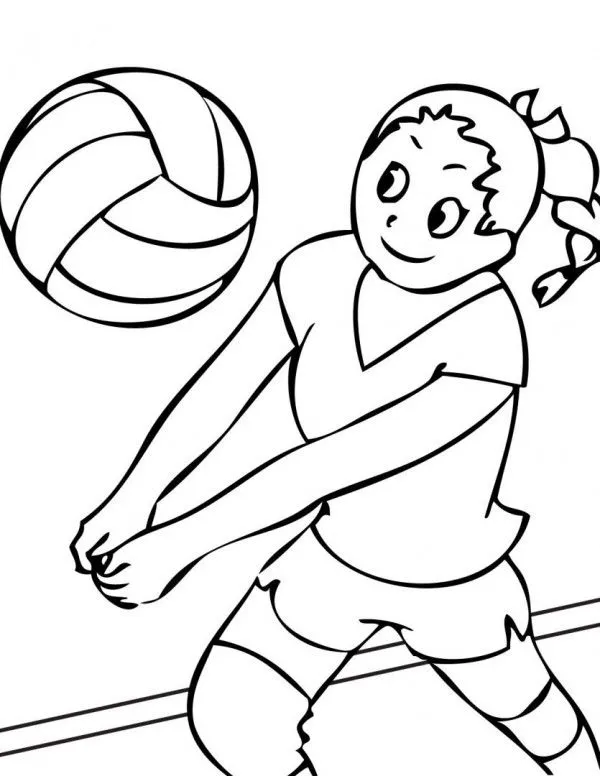 Imágenes para pintar de voleibol | Colorear imágenes Imágenes para pintar de voleibol | Colorear imágenes