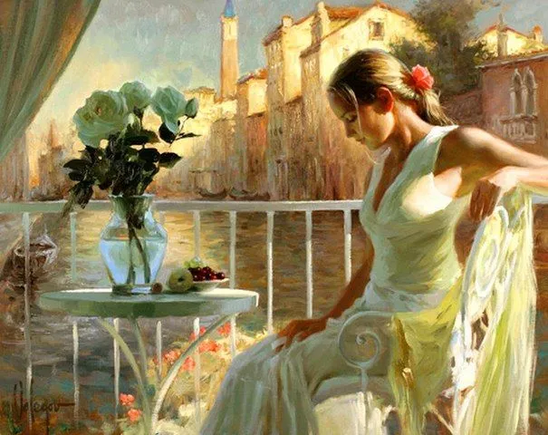 Imágenes de Pinturas: Oleos de mujeres con paisajes y flores Imágenes de Pinturas: Oleos de mujeres con paisajes y flores