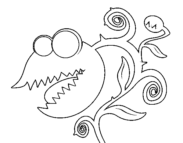 Dibujo de Planta carnívora para Colorear - Dibujos.net Dibujo de Planta carnívora para Colorear - Dibujos.net