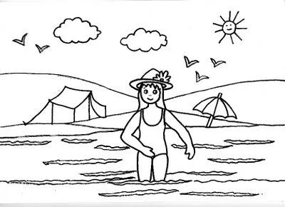 Imágenes de playas para colorear - Imagui
