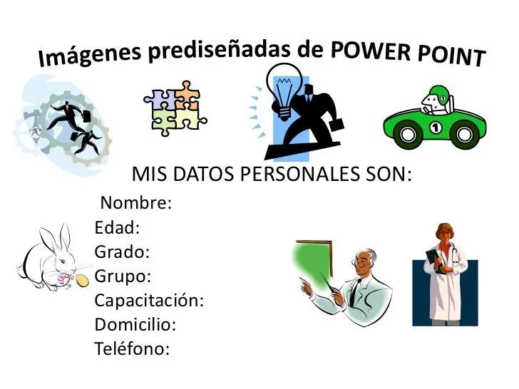 Imágenes prediseñadas de ppt