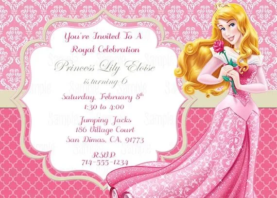 Tarjetas de cumpleaños de la Princesa Aurora - Imagui