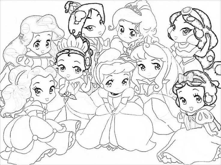 imagenes de princesas bebes para pintar | MUÑECAS | Pinterest