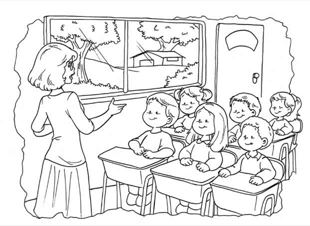 Niños con su maestra para colorear - Imagui Niños con su maestra para colorear - Imagui