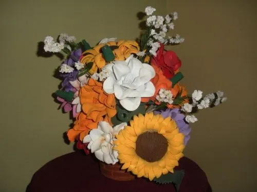 Imagenes de ramos de girasoles en foami - Imagui Imagenes de ramos de girasoles en foami - Imagui