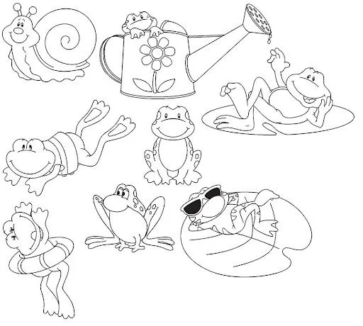 Imagenes de ranaS TIERNaS para imprimir y colorear - Imagui