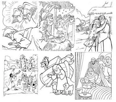 Historias Biblicas para colorear