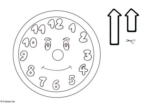 Imagenes de reloj de manecillas para colorear - Imagui