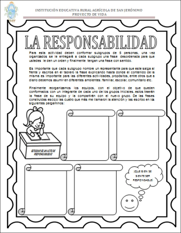 Imagenes del valor de la responsabilidad para colorear - Imagui Imagenes del valor de la responsabilidad para colorear - Imagui