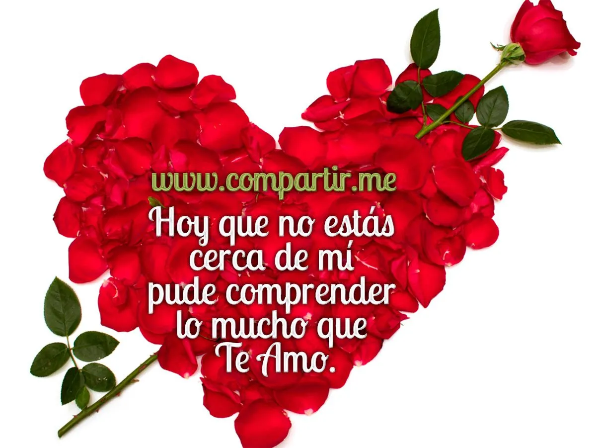 Corazón de Rosas con Frases para Facebook | Moda Facebook
