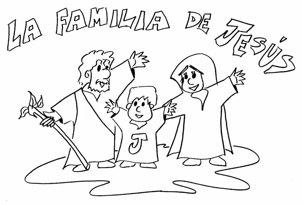 Imagenes De La Sagrada Familia Para Colorear