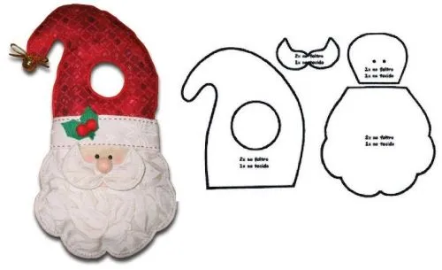 Patrones de santa claus en fieltro - Imagui Patrones de santa claus en fieltro - Imagui