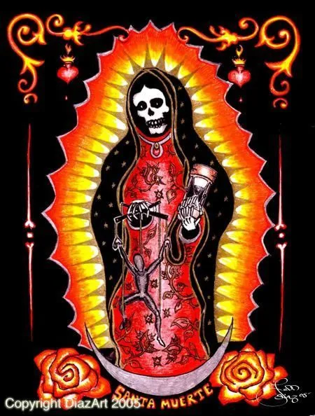 Imágenes de la Santa Muerte a lapiz