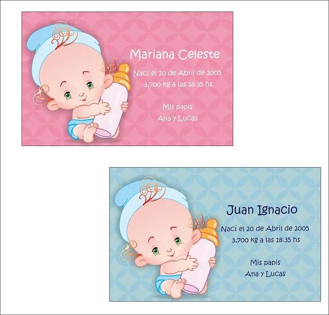 Tarjetitas de nacimientos - Imagui Tarjetitas de nacimientos - Imagui