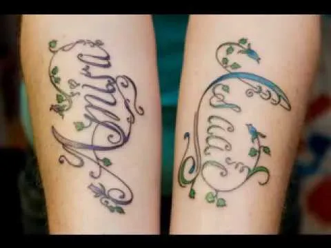 imagenes de tatuajes nombre de los niños - YouTube