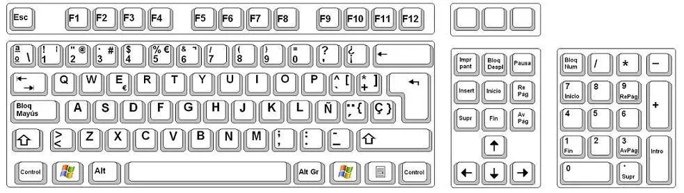 Imágenes de teclado de computadora para colorear - Imagui