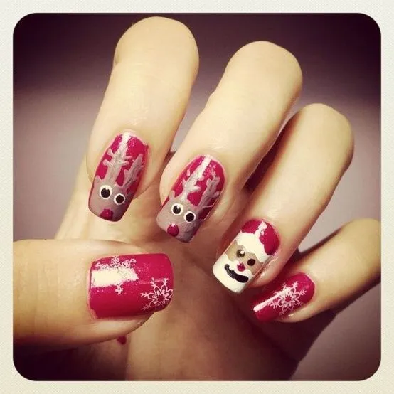 Imágenes de uñas navideñas fáciles ~ Belleza y Peinados Imágenes de uñas navideñas fáciles ~ Belleza y Peinados