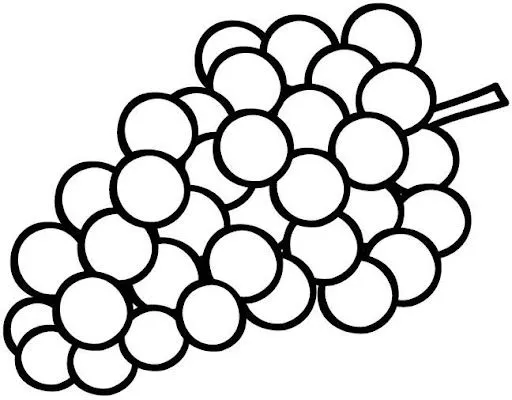 Imagen para colorear de una uva - Imagui