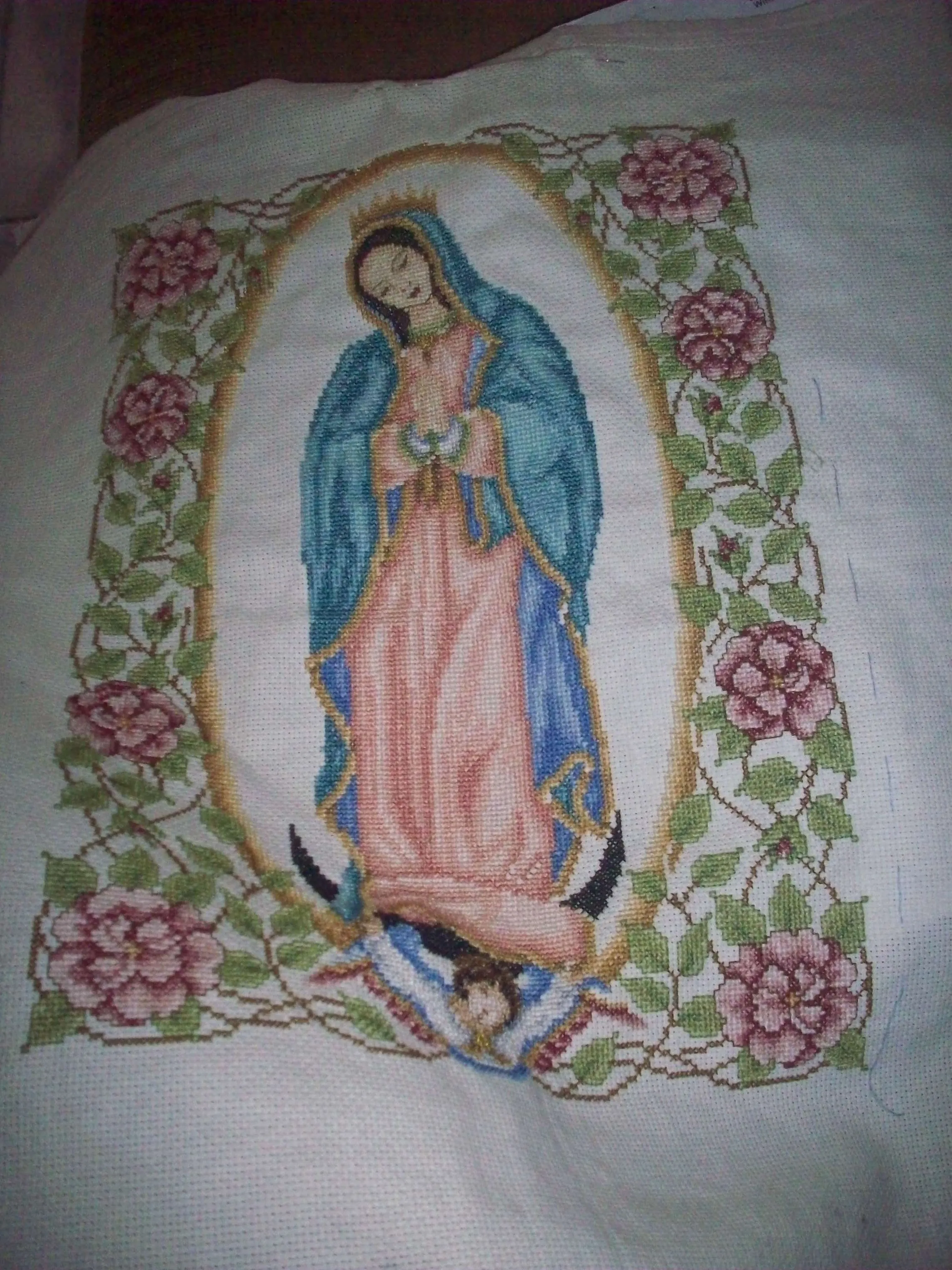 Imagenes de la Virgen de Guadalupe en punto de cruz - Imagui