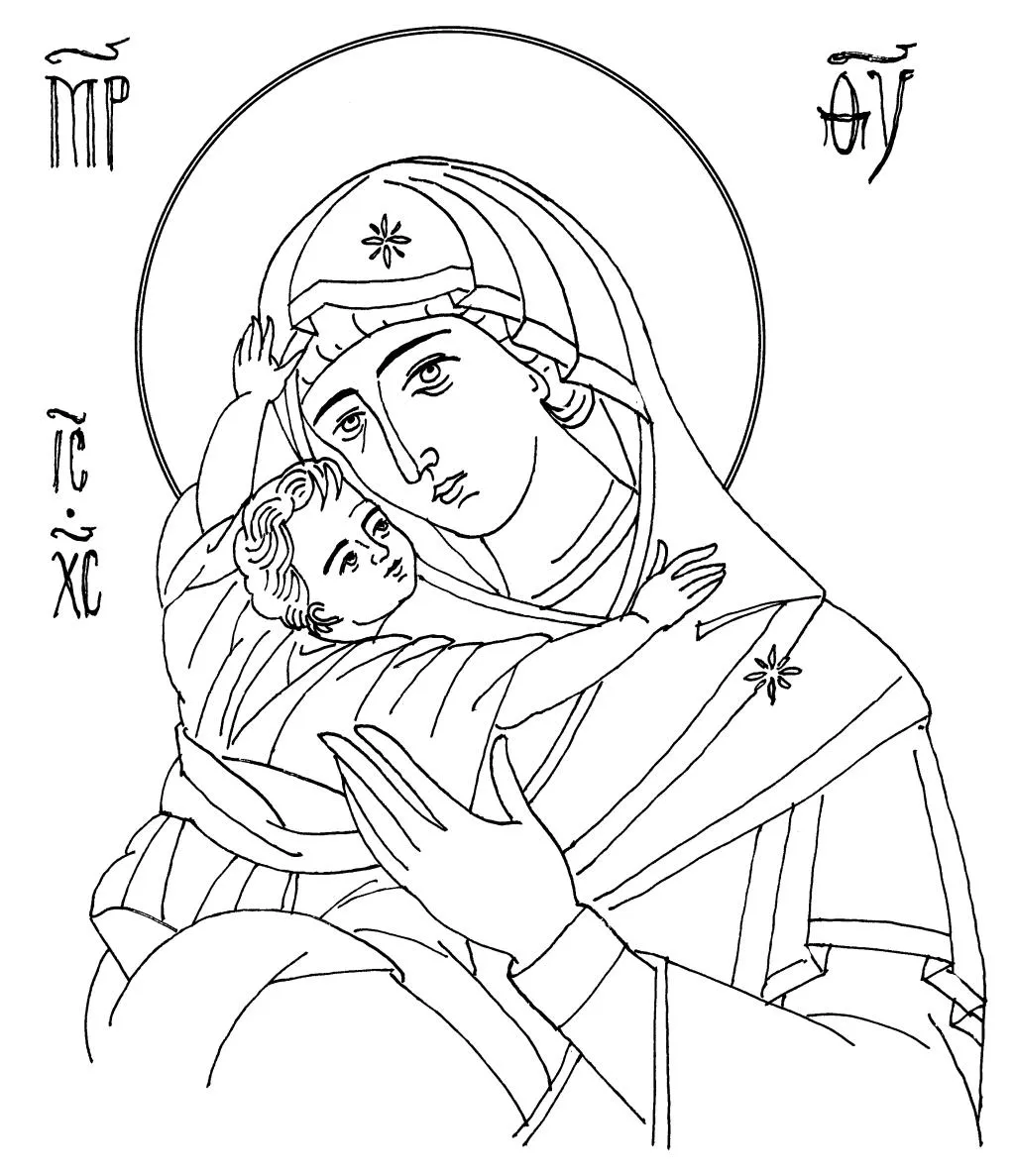 Imagenes de la virgen maria para colorear - Dibujos para colorear ...