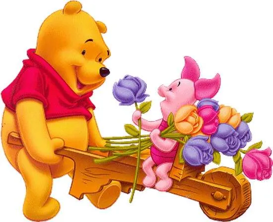 Imagenes de winnie pooh con rosas - Imagenes de amor