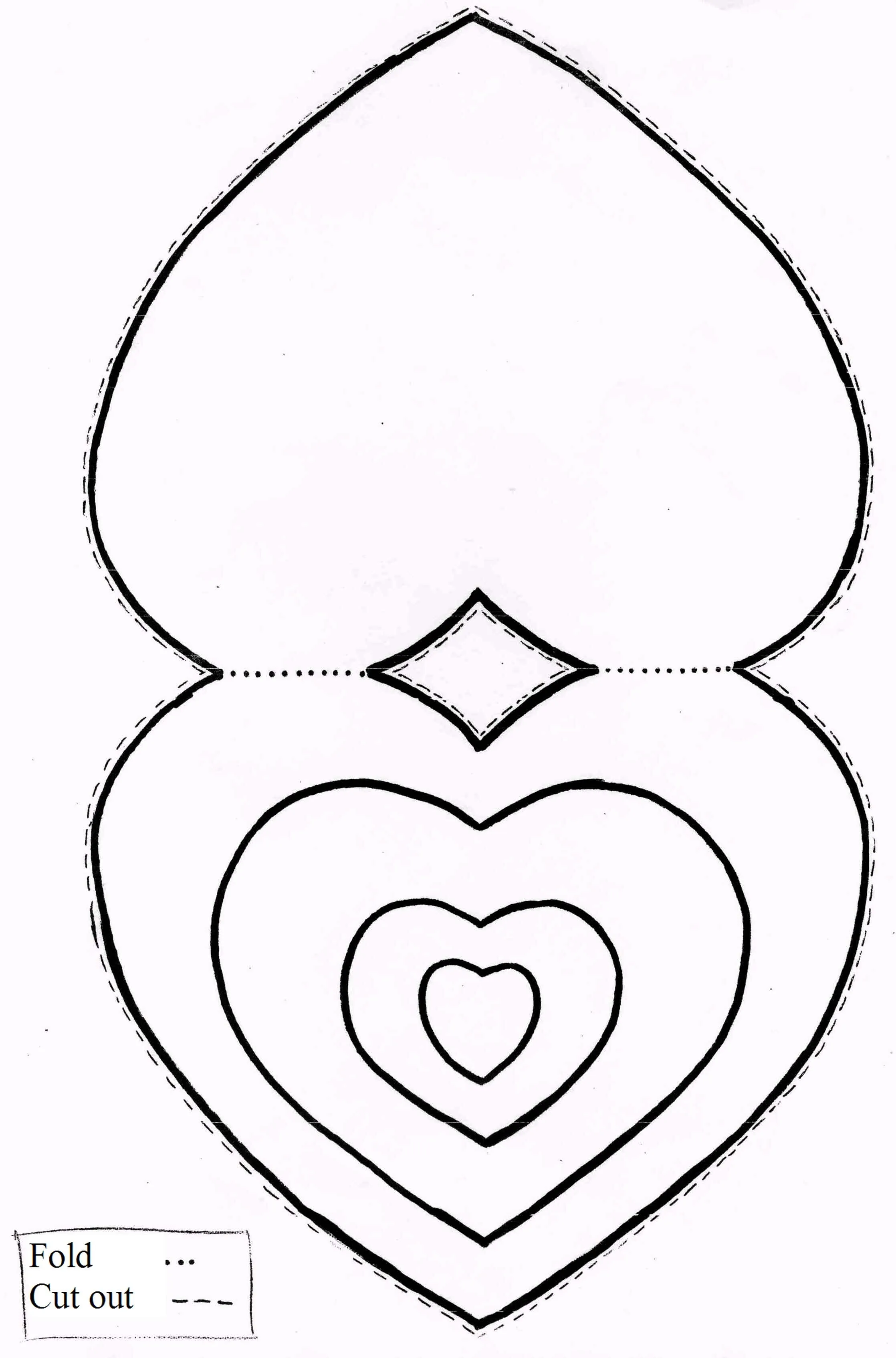 Moldes de corazones para tarjetas - Imagui