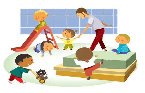 Dibujos de niños jugando a colores - Imagui