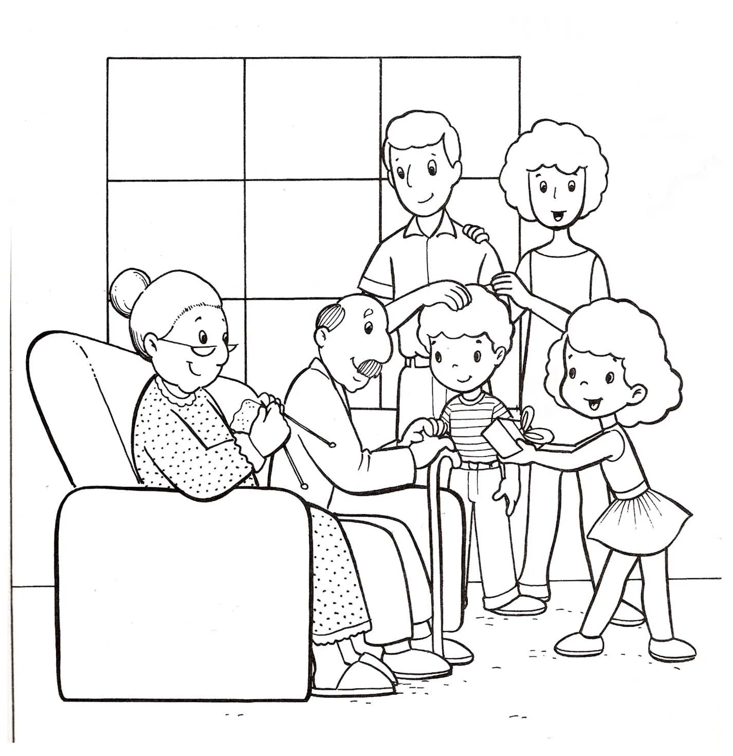 Images For > Familias Unidas Para Colorear