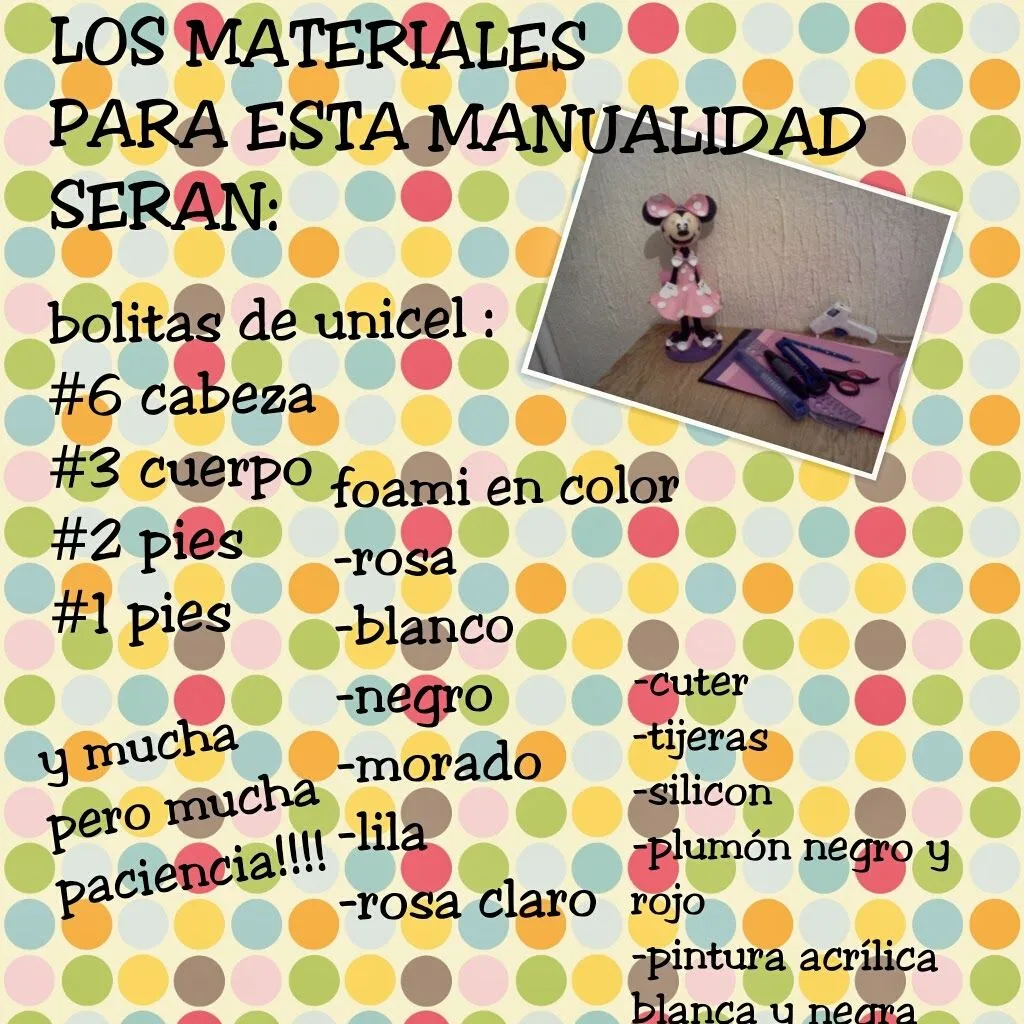 imagina,crea y decora tu mism@: Minnie Mouse imagina,crea y decora tu mism@: Minnie Mouse