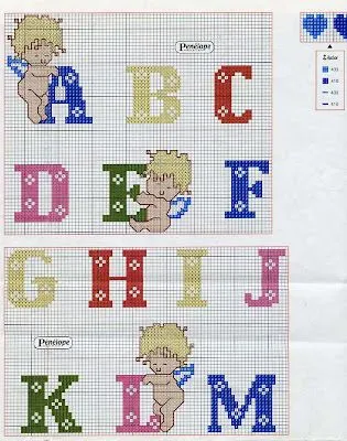 angelitos en punto cruz , ampliar grafico aquí angelitos en punto cruz , ampliar grafico aquí