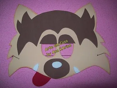 Arte em Casa Artesanato em E.V.A⊹⊱✿: Máscaras do Lobo Mal Arte em Casa Artesanato em E.V.A⊹⊱✿: Máscaras do Lobo Mal