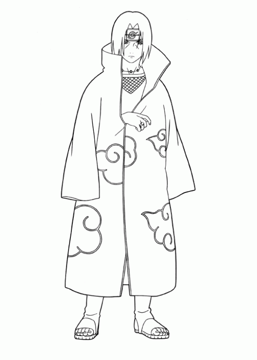 Dibujo de Itachi. Dibujo para colorear de Itachi. Dibujos ... Dibujo de Itachi. Dibujo para colorear de Itachi. Dibujos ...