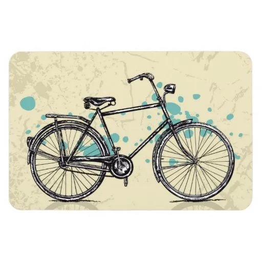 Imán del dibujo de la bicicleta del vintage de Zazzle. Imán del dibujo de la bicicleta del vintage de Zazzle.